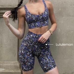 Lululemon align bra flower burst multi bra Sz 8 short Sz 4